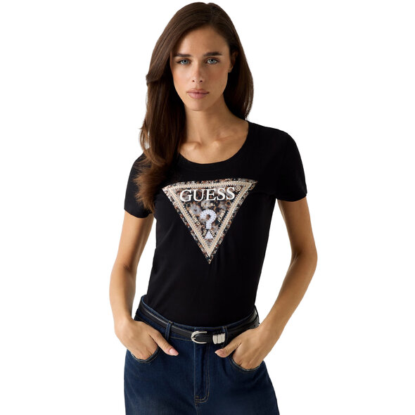 GUESS 'LEO TRIANGLE' ΜΠΛΟΥΖΑ ΓΥΝΑΙΚΕΙΑ W6RI32J1314-JBLK
