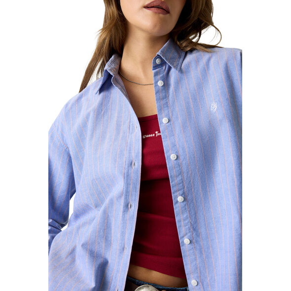 GUESS OVERSIZED OXFORD ΠΟΥΚΑΜΙΣΟ ΓΥΝΑΙΚΕΙΟ W6YH74W3361-SB0F