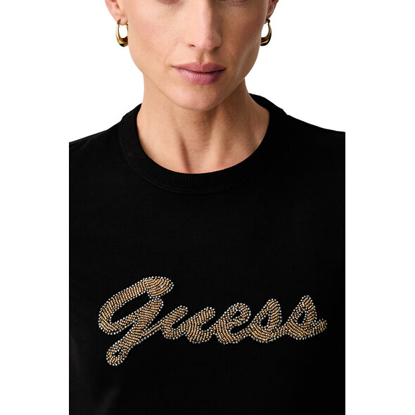 GUESS 'BEADS SCRIPT' ΜΠΛΟΥΖΑ ΓΥΝΑΙΚΕΙΑ W6YI29K4348-JBLK