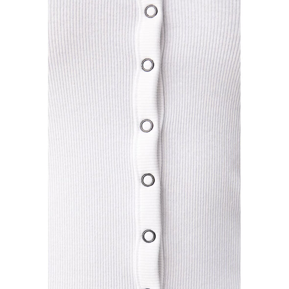 GUESS RIB SNAP DOWN TOP ΜΠΛΟΥΖΑ ΓΥΝΑΙΚΕΙΑ W6YP03K3647-G011