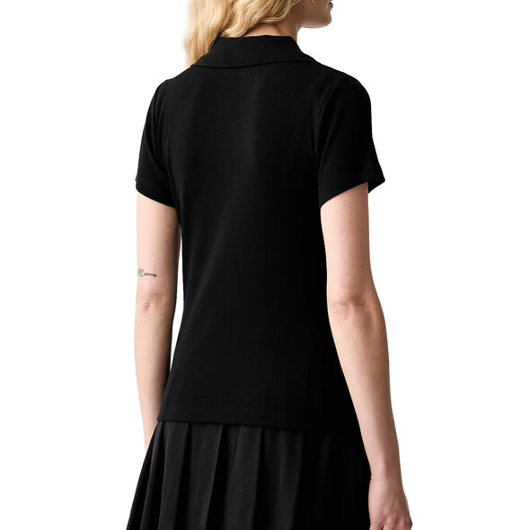 GUESS RIB V NECK POLO ΜΠΛΟΥΖΑ ΓΥΝΑΙΚΕΙΑ W6YP05K3683-JBLK