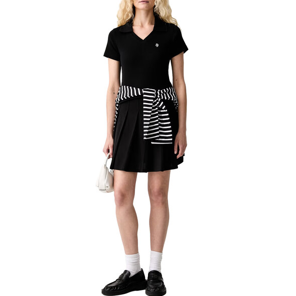 GUESS RIB V NECK POLO ΜΠΛΟΥΖΑ ΓΥΝΑΙΚΕΙΑ W6YP05K3683-JBLK