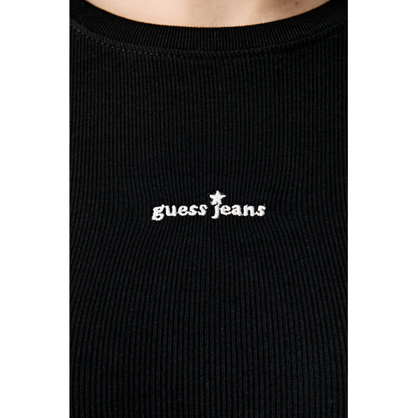 GUESS EMBRO RIB ΜΠΛΟΥΖΑ ΓΥΝΑΙΚΕΙΑ W6YP14K3821-JBLK