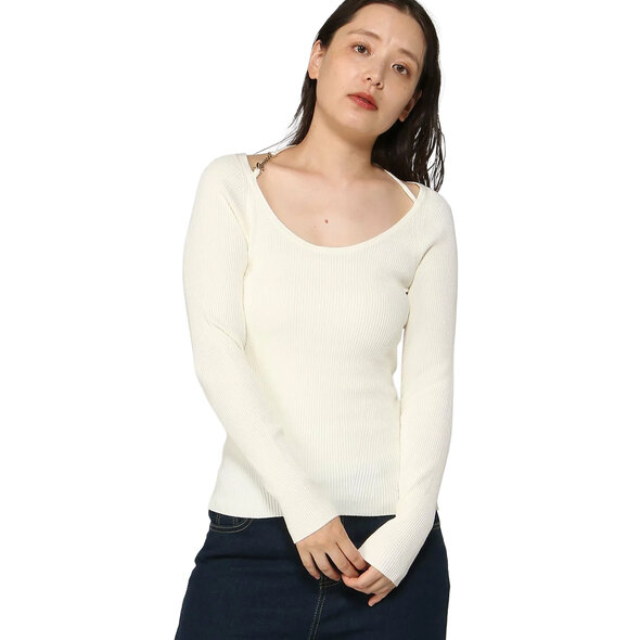 GUESS 'MEGHAN' RIB ΜΠΛΟΥΖΑ ΓΥΝΑΙΚΕΙΑ W6YR22Z0966-G012
