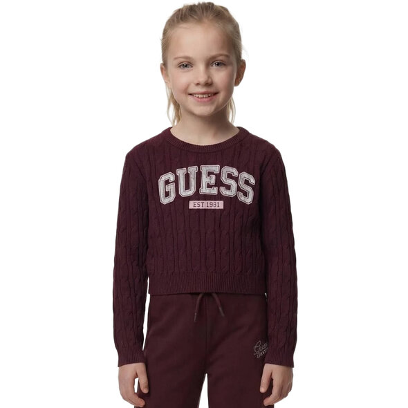GUESS CROP ΠΑΙΔΙΚΗ ΠΛΕΚΤΗ ΜΠΛΟΥΖΑ ΚΟΡΙΤΣΙ J6YR11Z0843-A40T