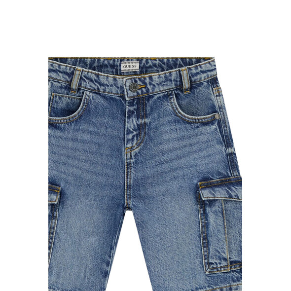 GUESS 'RIGID' ΠΑΙΔΙΚΟ DENIM CARGO ΒΕΡΜΟΥΔΑ ΑΓΟΡΙ L6GD16D45E0-SHIC