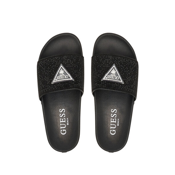 GUESS BEACH RHINESTONES SLIDERS ΓΥΝΑΙΚΕΙΕΣ E6GZ16BB00F-JBLK