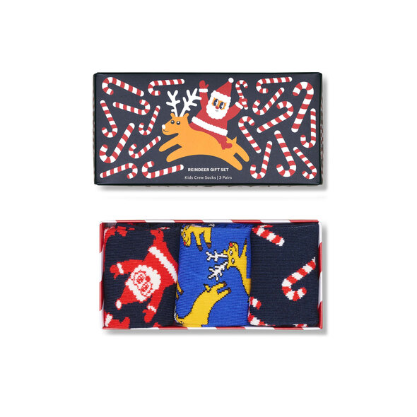 HAPPY SOCKS 'SANTA AND HIS HELPER' 3-PACK GIFT SET ΠΑΙΔΙΚΕΣ ΚΑΛΤΣΕΣ ΑΓΟΡΙ P003353-1000