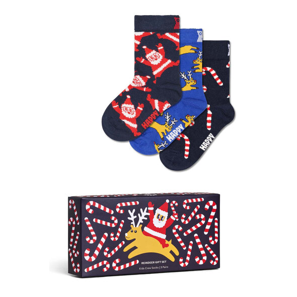 HAPPY SOCKS 'SANTA AND HIS HELPER' 3-PACK GIFT SET ΠΑΙΔΙΚΕΣ ΚΑΛΤΣΕΣ ΑΓΟΡΙ P003353-1000
