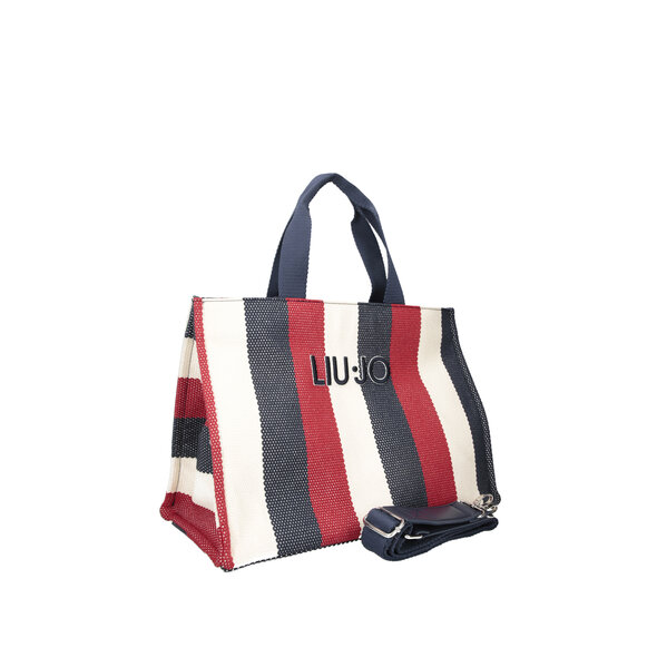 LIU JO STRIPED CANVAS TOTE ΤΣΑΝΤΑ ΓΥΝΑΙΚΕΙΑ 2A6026T2176-94111