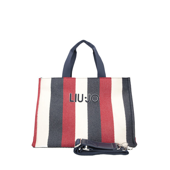 LIU JO STRIPED CANVAS TOTE ΤΣΑΝΤΑ ΓΥΝΑΙΚΕΙΑ 2A6026T2176-94111