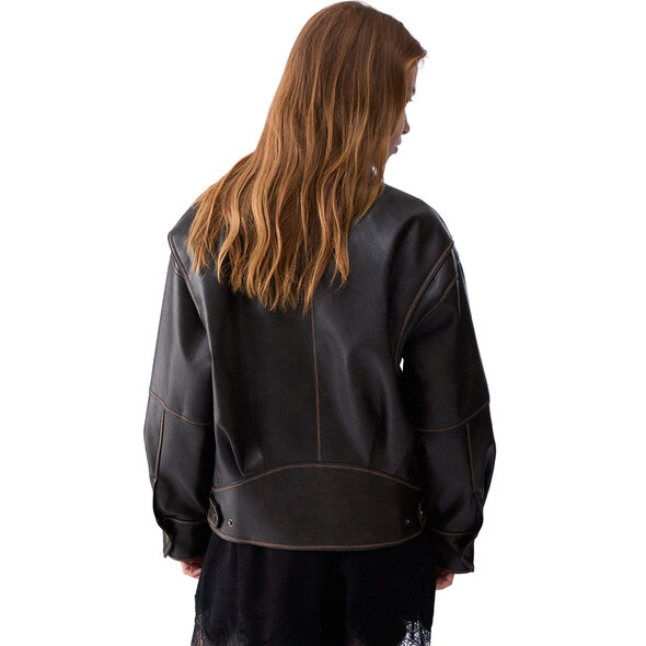 LIU JO ΔΕΡΜΑΤΙΝΟ BOMBER ΜΠΟΥΦΑΝ ΓΥΝΑΙΚΕΙΟ WF6194E1106-91419