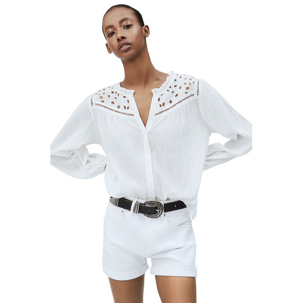 PEPE JEANS 'CARINA' ΠΟΥΚΑΜΙΣΟ ΓΥΝΑΙΚEIO ME FLORAL ΚΕΝΤΗΜΑΤΑ PL303953-808