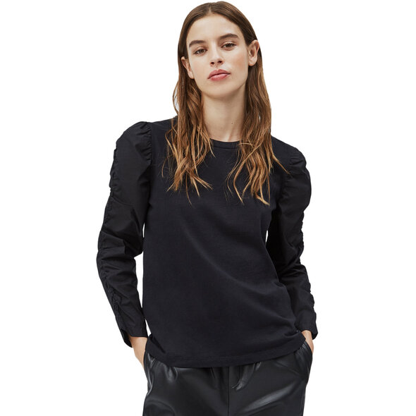 PEPE JEANS 'LIV' ΜΠΛΟΥΖΑ ΓΥΝΑΙΚEIA ME PUFF ΜΑΝΙΚΙΑ PL504650-999