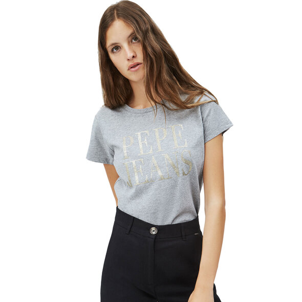 PEPE JEANS 'LUCILA' ΜΠΛΟΥΖΑ ΓΥΝΑΙΚEIA ME BRIGHT TEXT PL504655-933