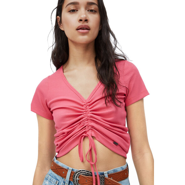 PEPE JEANS 'FREJA' RIBBED T-SHIRT ΓΥΝΑΙΚEIO PL504855-346