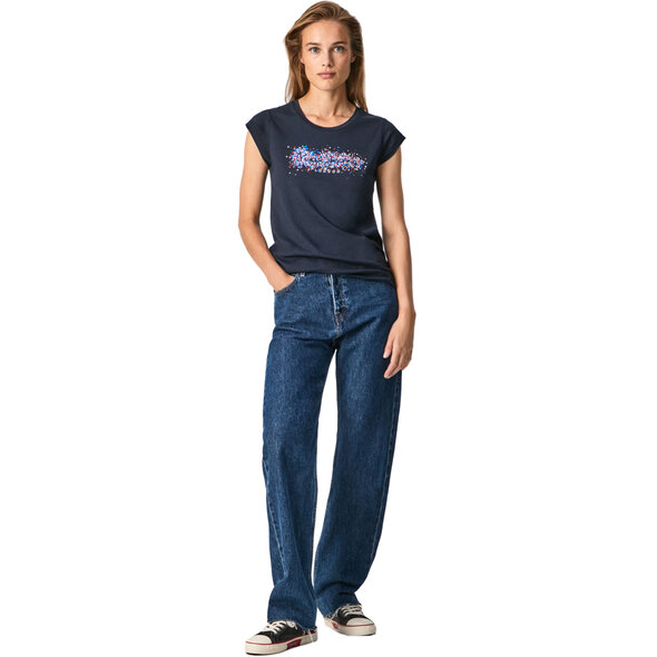 PEPE JEANS 'BERENICE' ΜΠΛΟΥΖΑ ΓΥΝΑΙΚEIA ME GLITTER LOGO PL504981-594