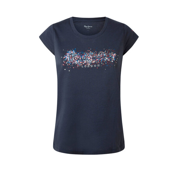 PEPE JEANS 'BERENICE' ΜΠΛΟΥΖΑ ΓΥΝΑΙΚEIA ME GLITTER LOGO PL504981-594