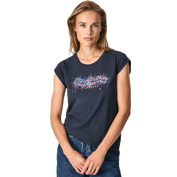 PEPE JEANS 'BERENICE' ΜΠΛΟΥΖΑ ΓΥΝΑΙΚEIA ME GLITTER LOGO PL504981-594