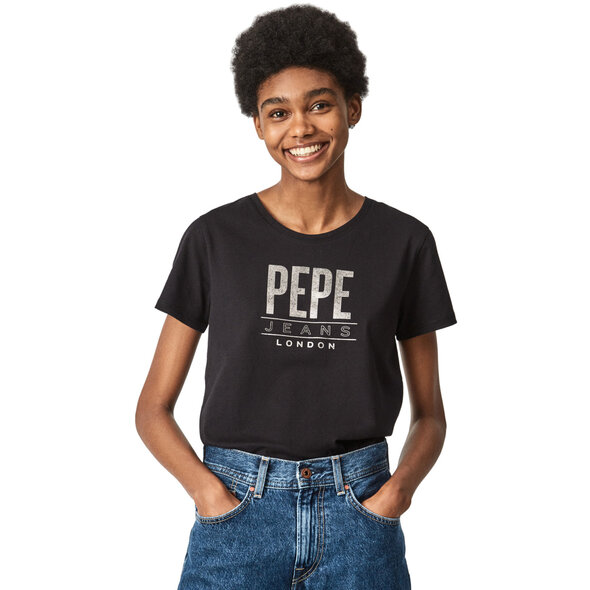 PEPE JEANS 'BLANCAS' BRIGHT TEXT T-SHIRT ΓΥΝΑΙΚEIO PL504989-999