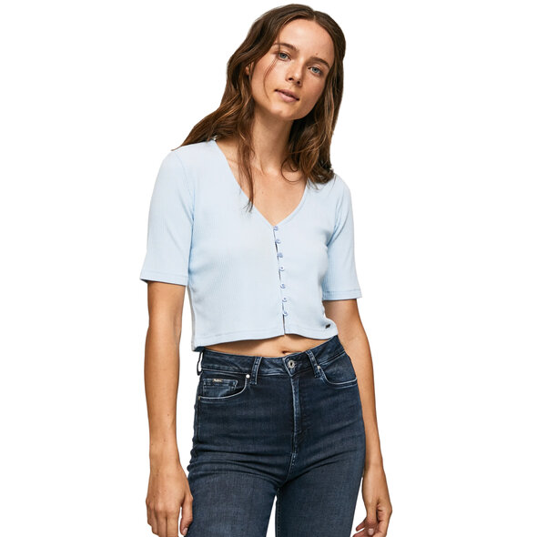PEPE JEANS 'MEADOW' RIB CROP TOP ΓΥΝΑΙΚEIO PL505416-524