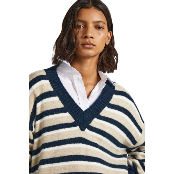 PEPE JEANS 'DEBBIE' V-NECK ΠΛΕΚΤΟ ΓΥΝΑΙΚEIO PL702084-0AA