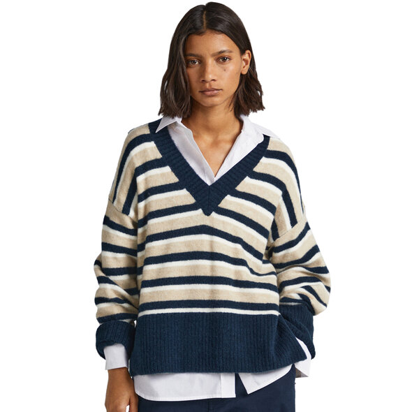 PEPE JEANS 'DEBBIE' V-NECK ΠΛΕΚΤΟ ΓΥΝΑΙΚEIO PL702084-0AA