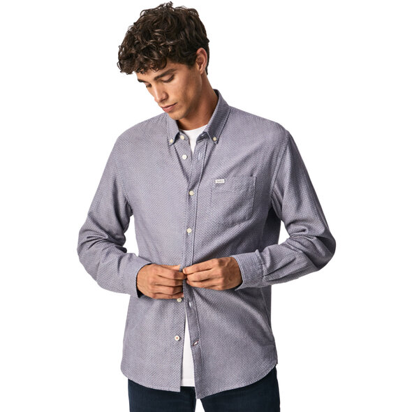 PEPE JEANS 'WILLOW' MICROPRINTED ΠΟΥΚΑΜΙΣΟ ΑΝΔΡIKO PM307131-0AA