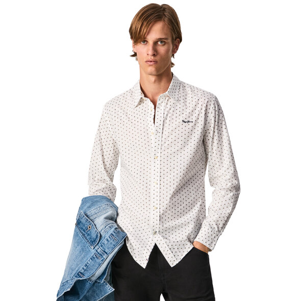 PEPE JEANS 'PARKGATE' MICROPRINTED ΠΟΥΚΑΜΙΣΟ ΑΝΔΡIKO PM307423-0AA