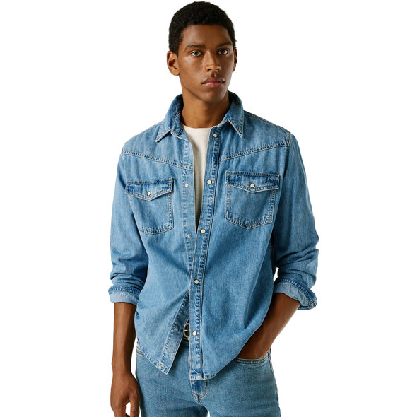 PEPE JEANS 'BROOKS' DENIM ΠΟΥΚΑΜΙΣΟ ΑΝΔΡΙΚΟ PM30909153V2-000