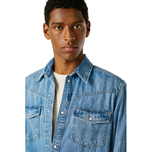 PEPE JEANS 'BROOKS' DENIM ΠΟΥΚΑΜΙΣΟ ΑΝΔΡΙΚΟ PM30909153V2-000