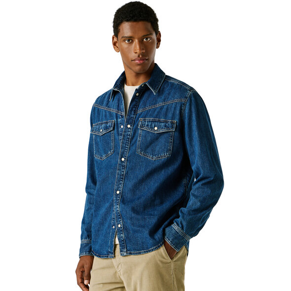 PEPE JEANS 'BROOKS' DENIM ΠΟΥΚΑΜΙΣΟ ΑΝΔΡΙΚΟ PM30909155U0-000