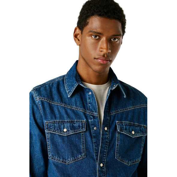 PEPE JEANS 'BROOKS' DENIM ΠΟΥΚΑΜΙΣΟ ΑΝΔΡΙΚΟ PM30909155U0-000