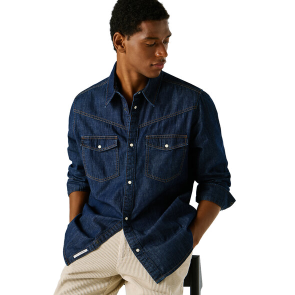 PEPE JEANS 'BROOKS' DENIM ΠΟΥΚΑΜΙΣΟ ΑΝΔΡΙΚΟ PM30909156C1-000