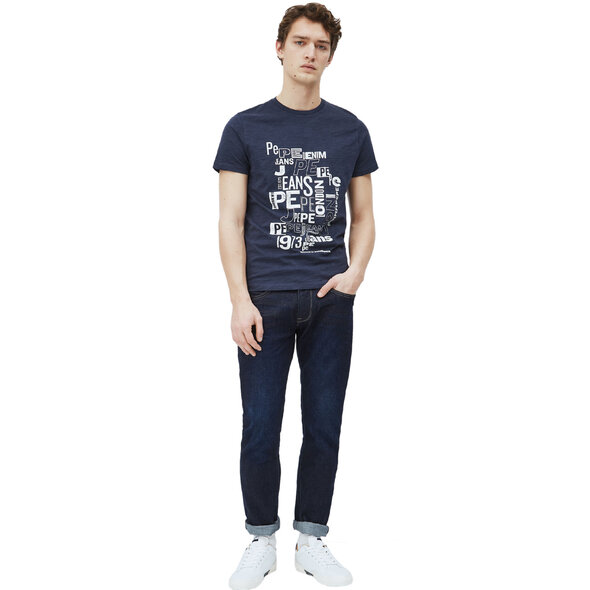 PEPE JEANS 'ADRIAN' PRINTED LETTERING T-SHIRT ΑΝΔΡΙΚΟ PM507722-592
