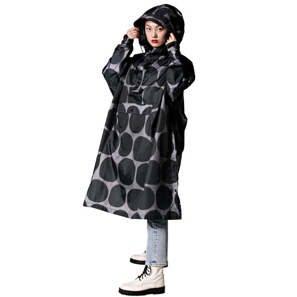 RAINKISS BLACK POLKA ΑΔΙΑΒΡΟΧΟ PONCHO ΓΥΝΑΙΚΕΙΟ 8719326832838-BLACK