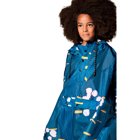 RAINKISS JAPANESE BLOSSOM ΠΑΙΔΙΚΟ PONCHO ΑΔΙΑΒΡΟΧΟ ΚΟΡΙΤΣΙ 8719327327197-BLUE