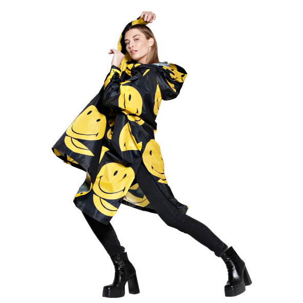 RAINKISS ALL SMILES X SMILEY ΑΔΙΑΒΡΟΧΟ PONCHO ΓΥΝΑΙΚΕΙΟ 8720648529122-BLACK
