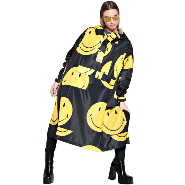 RAINKISS ALL SMILES X SMILEY ΑΔΙΑΒΡΟΧΟ PONCHO ΓΥΝΑΙΚΕΙΟ 8720648529122-BLACK