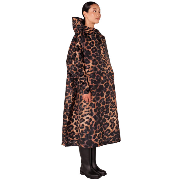 RAINKISS DARK LEOPARD ΑΔΙΑΒΡΟΧΟ PONCHO ΓΥΝΑΙΚΕΙΟ 8721122060216-BROWN-BLACK