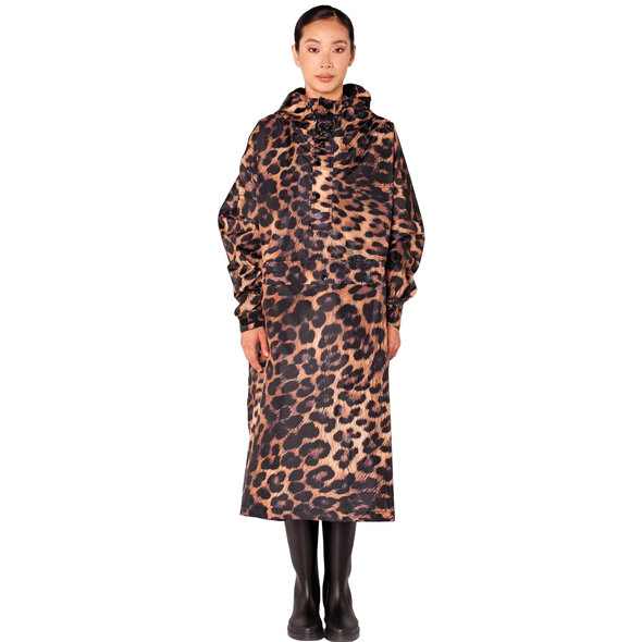 RAINKISS DARK LEOPARD ΑΔΙΑΒΡΟΧΟ PONCHO ΓΥΝΑΙΚΕΙΟ 8721122060216-BROWN-BLACK