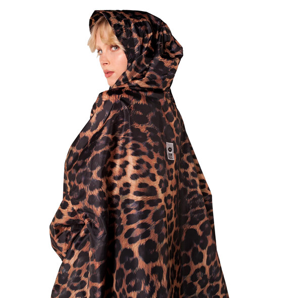 RAINKISS DARK LEOPARD ΑΔΙΑΒΡΟΧΟ ANORAK ΓΥΝΑΙΚΕΙΟ 8721122060261-BROWN-BLACK
