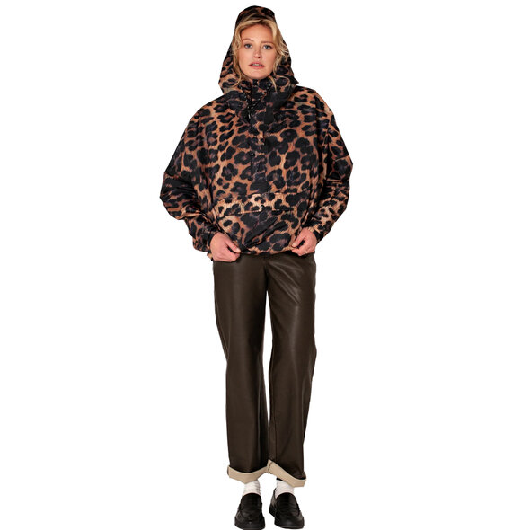 RAINKISS DARK LEOPARD ΑΔΙΑΒΡΟΧΟ ANORAK ΓΥΝΑΙΚΕΙΟ 8721122060261-BROWN-BLACK