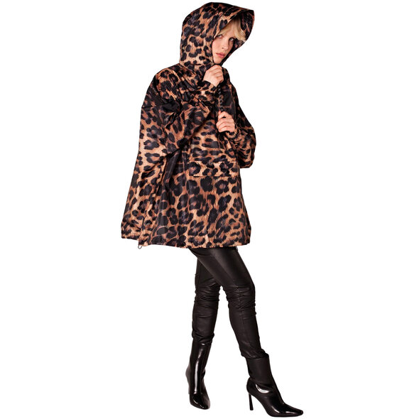 RAINKISS DARK LEOPARD ΑΔΙΑΒΡΟΧΟ ANORAK ΓΥΝΑΙΚΕΙΟ 8721122060261-BROWN-BLACK