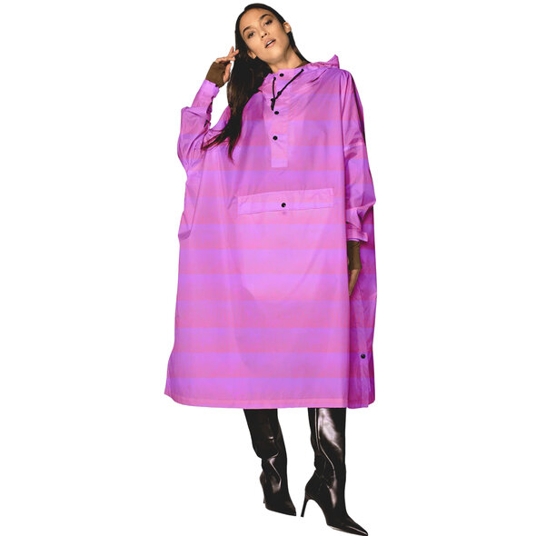 RAINKISS SEEING STRIPES ΑΔΙΑΒΡΟΧΟ PONCHO ΓΥΝΑΙΚΕΙΟ 8721122061947-PURPLE