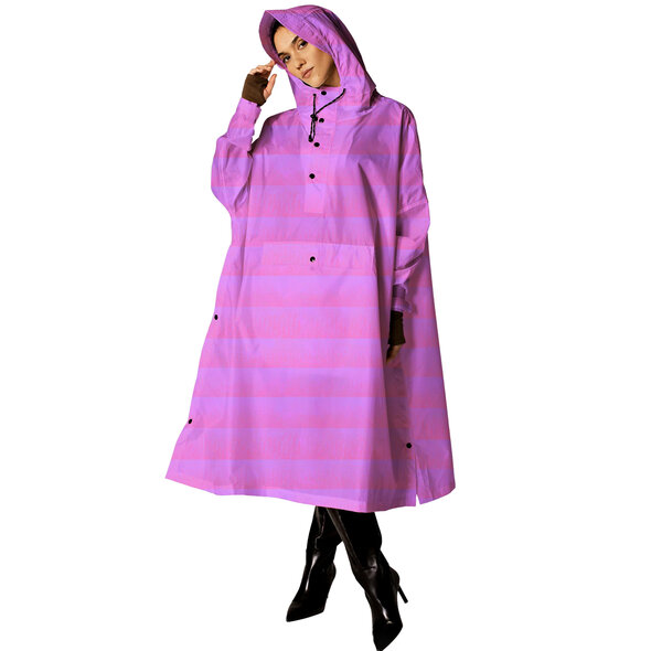 RAINKISS SEEING STRIPES ΑΔΙΑΒΡΟΧΟ PONCHO ΓΥΝΑΙΚΕΙΟ 8721122061947-PURPLE