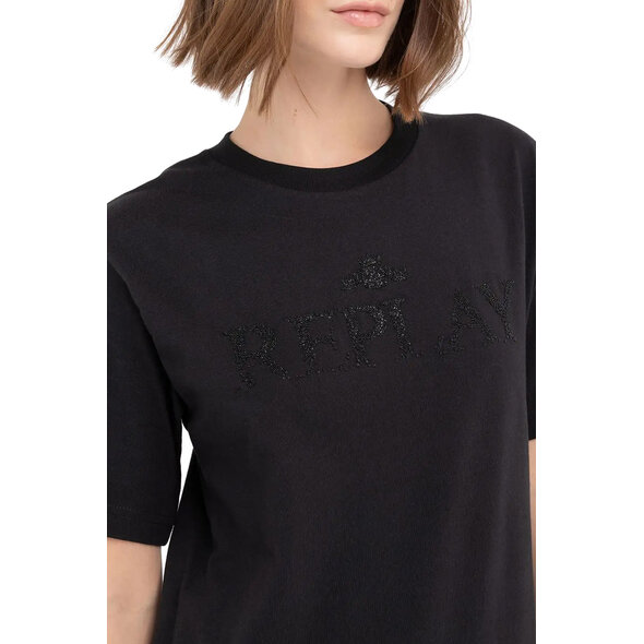 REPLAY GLITTER LOGO ΜΠΛΟΥΖΑ ΓΥΝΑΙΚΕΙΑ W3698P.000.23608P-098