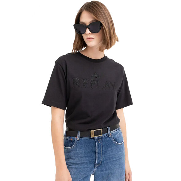 REPLAY GLITTER LOGO ΜΠΛΟΥΖΑ ΓΥΝΑΙΚΕΙΑ W3698P.000.23608P-098