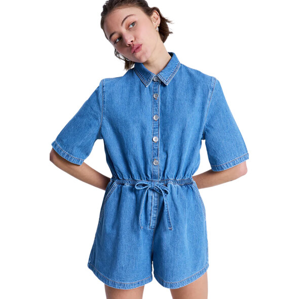 ROXY 'REAL TOMORROW' DENIM PLAYSUIT ΓΥΝΑΙΚΕΙΟ ERJDO03007-BJD0