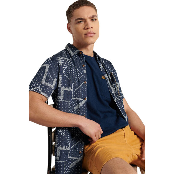 SUPERDRY BOHO INDIGO ΜΠΛΟΥΖΑ ΑΝΔΡIKH M1010878A-BIU